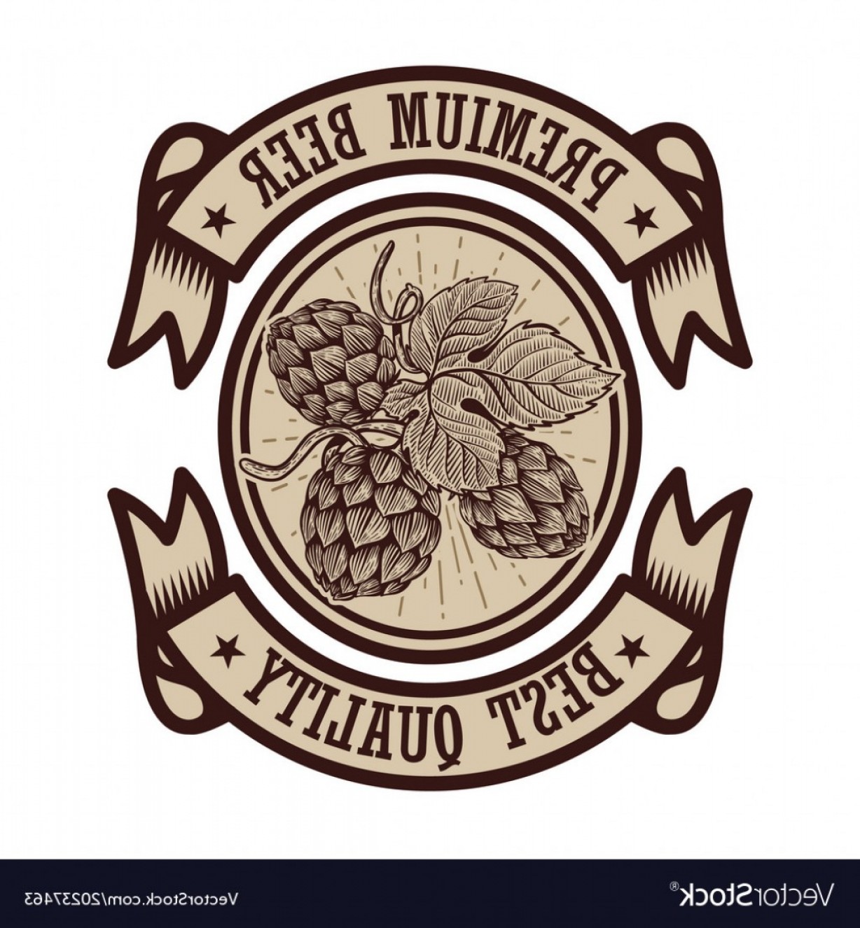 1228x1326 Beer Label Template With Hand Drawn Hop In Vector Free Soidergi