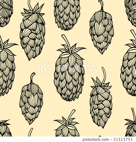 450x468 Hop Vector Seamless Pattern