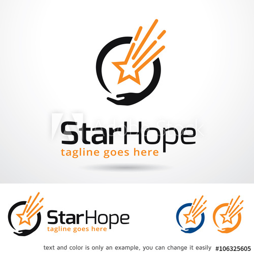 500x500 Star Hope Logo Template Design Vector