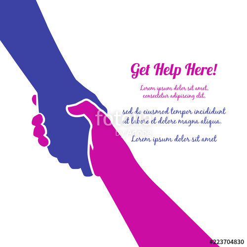 500x500 Helping Hand Vector Gesture, Sign Of Help And Hope Stock Image