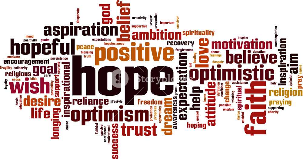 1000x525 Hope Word Cloud Concept Vector Illustration Royalty Free Stock