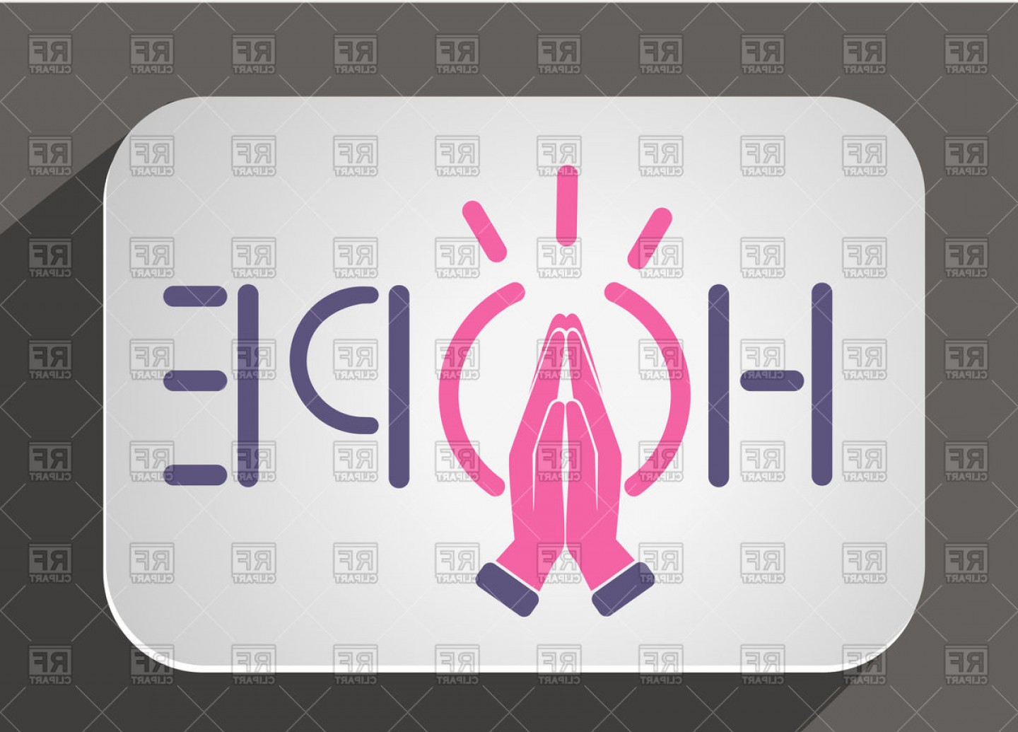 1440x1035 Icon Prayer In Flat Style With Word Hope Vector Clipart Cqrecords