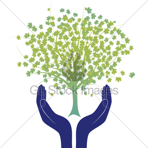 500x500 Vector Hope Tree Hand Gl Stock Images