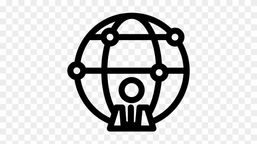 840x471 World Person Outline Symbol In A Circle Vector