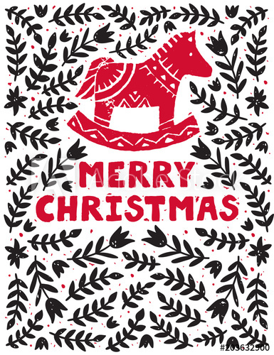 385x500 Vector Holiday Background With Traditional Ornaments And Red Horde