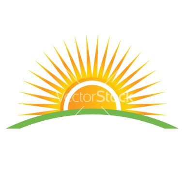 380x400 Sunset And Horizon Vector Vectorstock Graphics Sun Logo