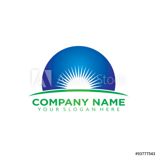 500x500 Horizon Sunset And Field Logo Vector