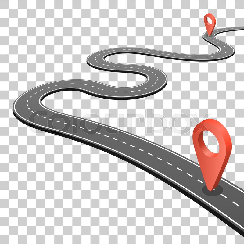 800x800 The Road Goes Into The Horizon, Road Stock Vector Colourbox