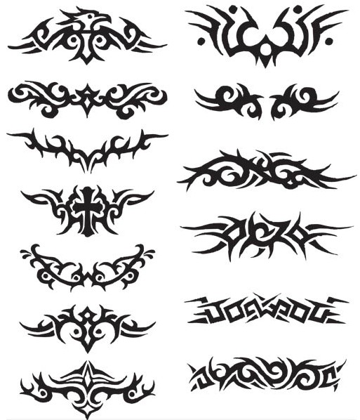 513x598 Horizontal Tattoo Vector Free Download