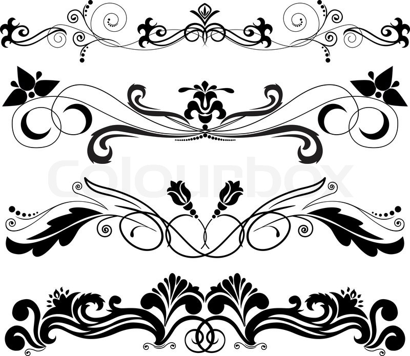 800x695 Vector Illustration Four Horizontal Stock Vector Colourbox