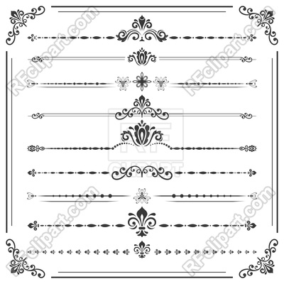 400x400 Vintage Set Of Decorative Elements