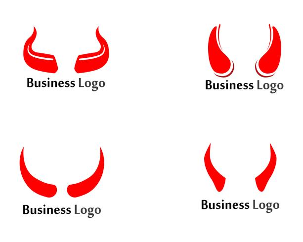 613x490 Devil Horn Vector Icon Design Illustration Template