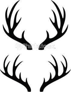 236x305 Deer Horns Vector Hunting Themes Deer Horns, Antler Drawing