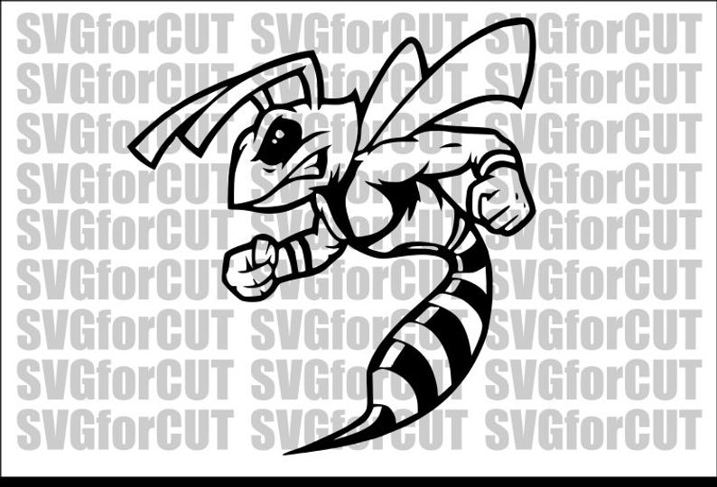 794x540 Hornet Vector Logo Mascot Cutting Cute Laser Etsy