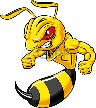 401x450 Hornet Mascot Clipart