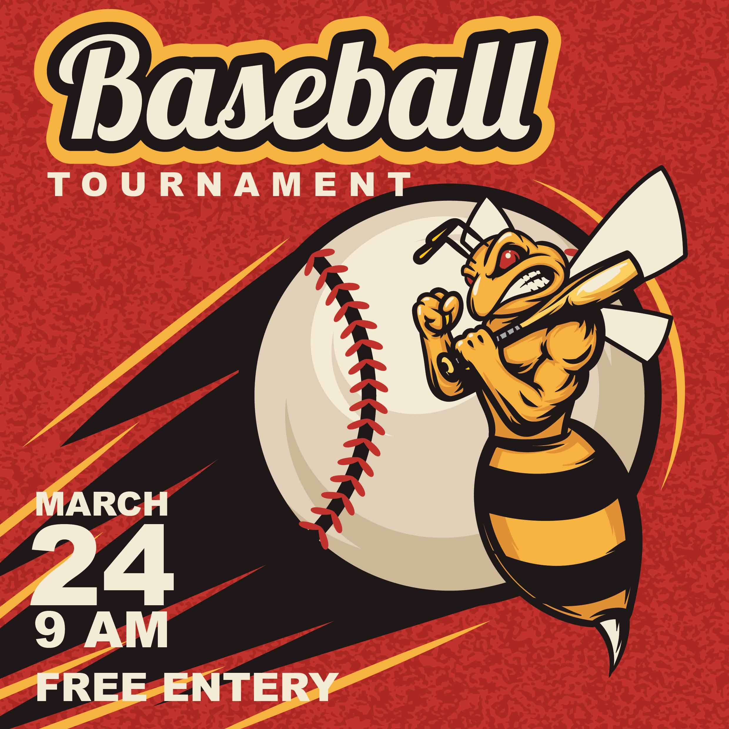 2480x2480 Hornet Mascots Logo Vector Baseball Poster Silhouette Vector