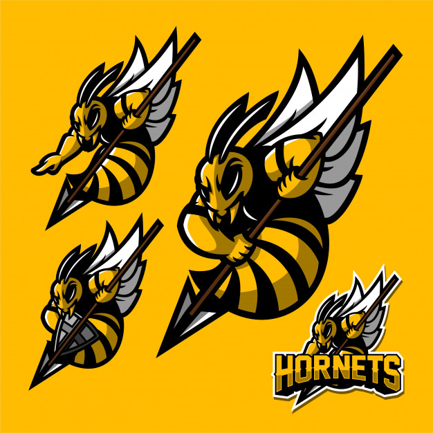626x626 Hornet Bee Sport Gaming Mascot Logo Template Vector Premium Download