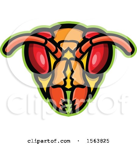 450x470 Clipart Of A Hornet Mascot Head