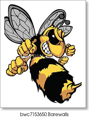 292x382 Bee Hornet Cartoon Vector Image, Art Print Barewalls Posters