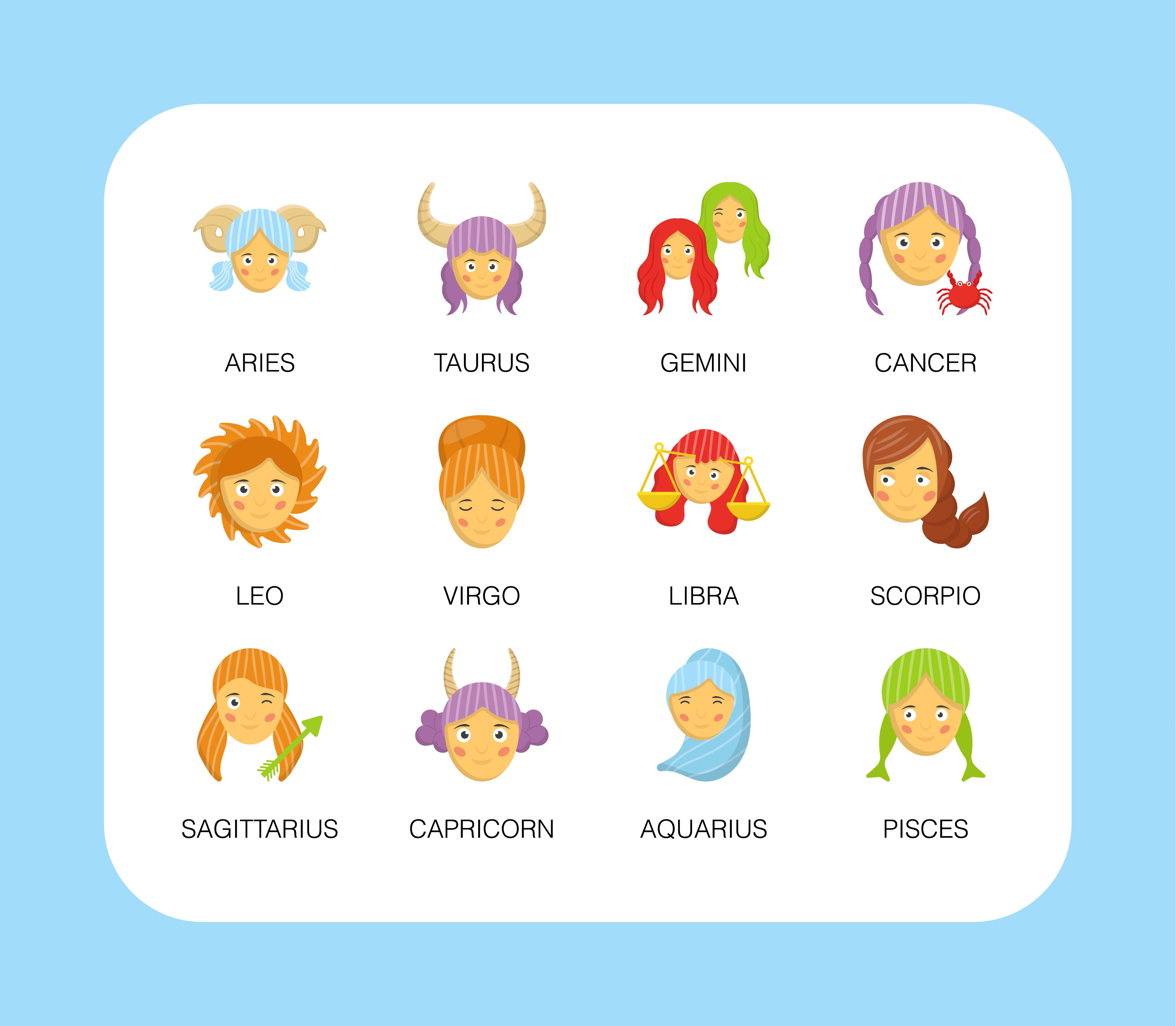 5000x4363 Cute Zodiac Free Vector Icons Frebers