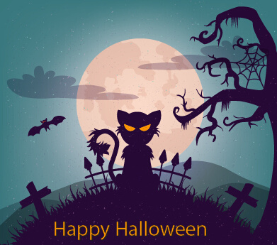 391x345 Halloween Horror Night Vector Background Free Vector In Adobe