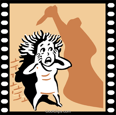 480x478 Horror Movie Royalty Free Vector Clip Art Illustration