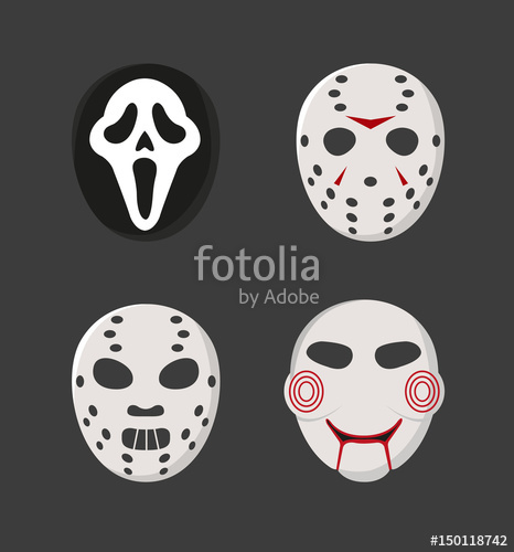 466x500 Horror Illustration Set Of Scary Movie Icons Stock Image
