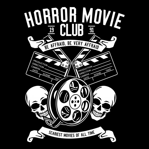 626x626 Horror Movie Club Vector Premium Download