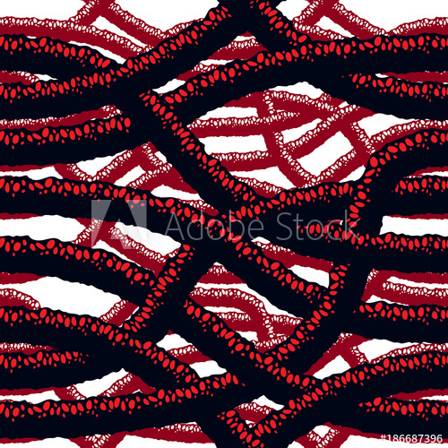 500x500 Horror Movie Style Seamless Pattern, Vector Background Tangled