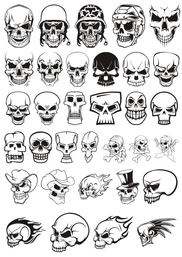 Skull Demon Or Evil Horror Vector Pack Free Vector Cdr Download 595x842 Skull Demon Or Evil Horror Vector Pack Free Vector Cdr Download