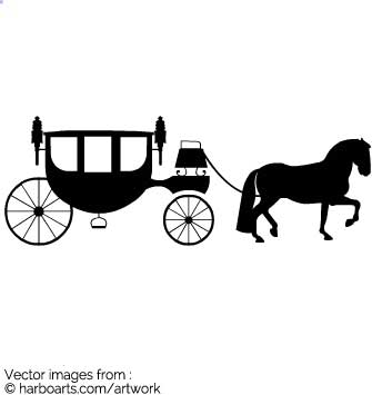 335x355 Download Wedding Horse Carriage Silhouette
