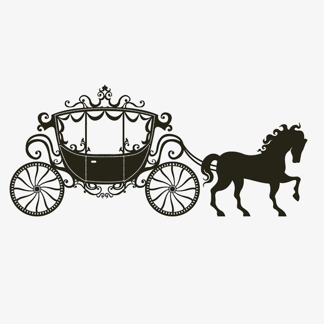 650x650 Carriage, Vector, Black And White Png Transparent Clipart Image