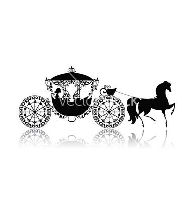 380x400 Silhouette Horse Carriage Vector On Vectorstockampreg Embroidery