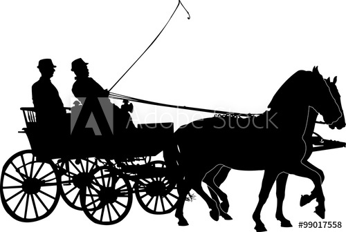 500x336 Horse And Carriage Vector