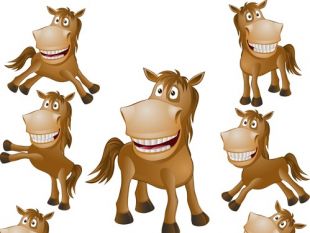 310x233 Funny Horse Cartoon Animal Free Vector Free Vectors Ui Download