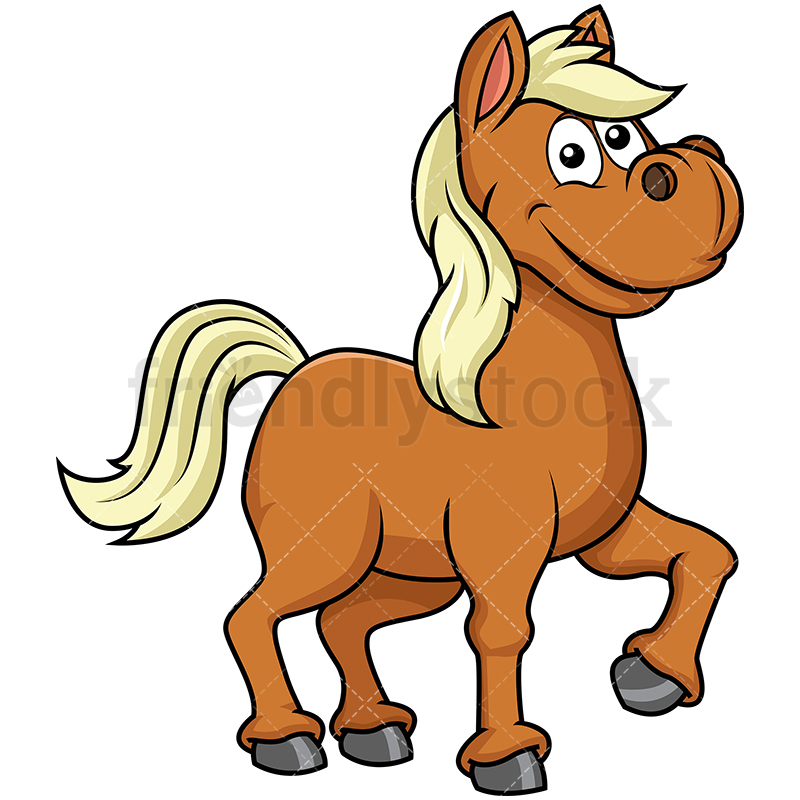 800x800 Happy Horse Cartoon Vector Clipart