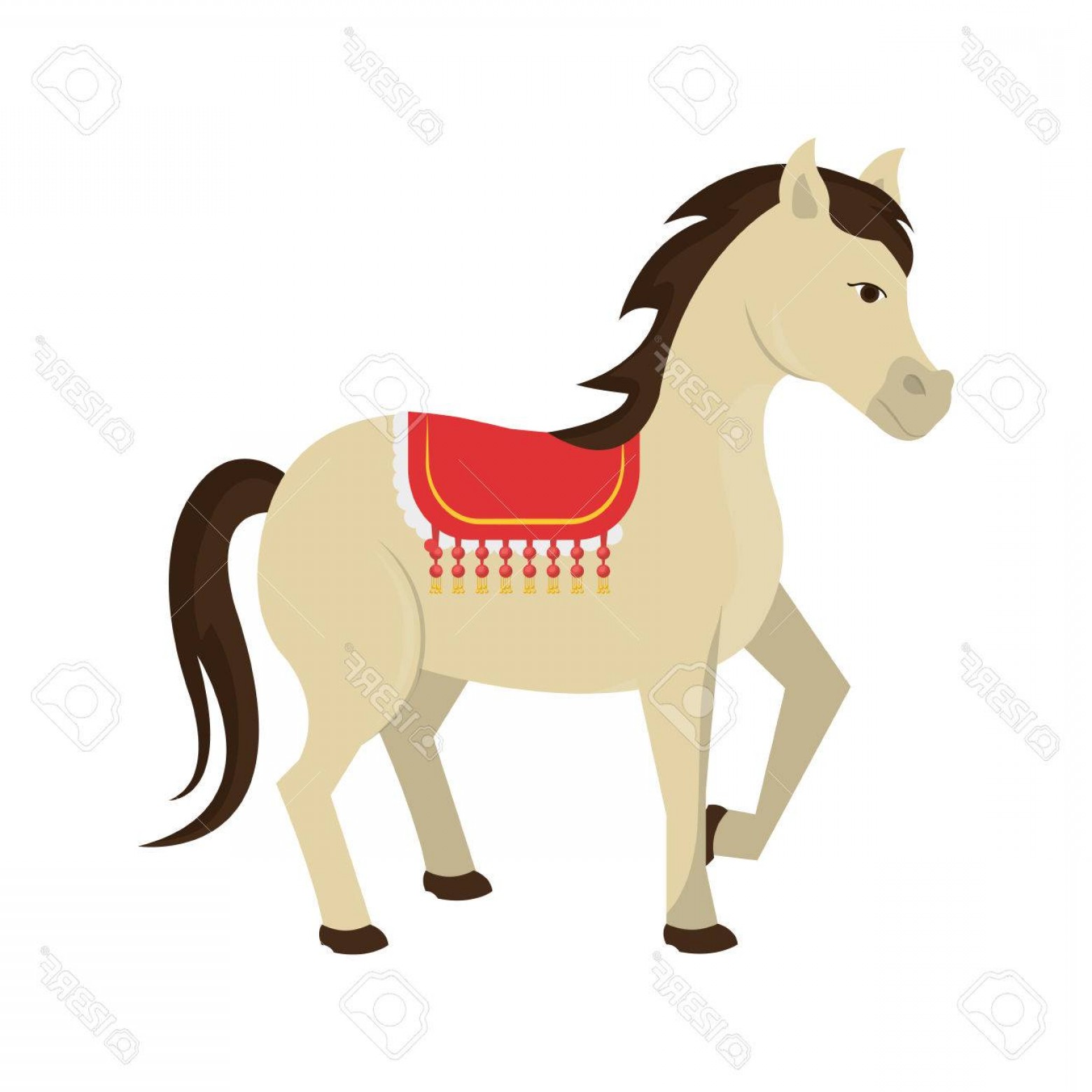 1560x1560 Photostock Vector Circus White Horse Icon Cartoon Design Vector
