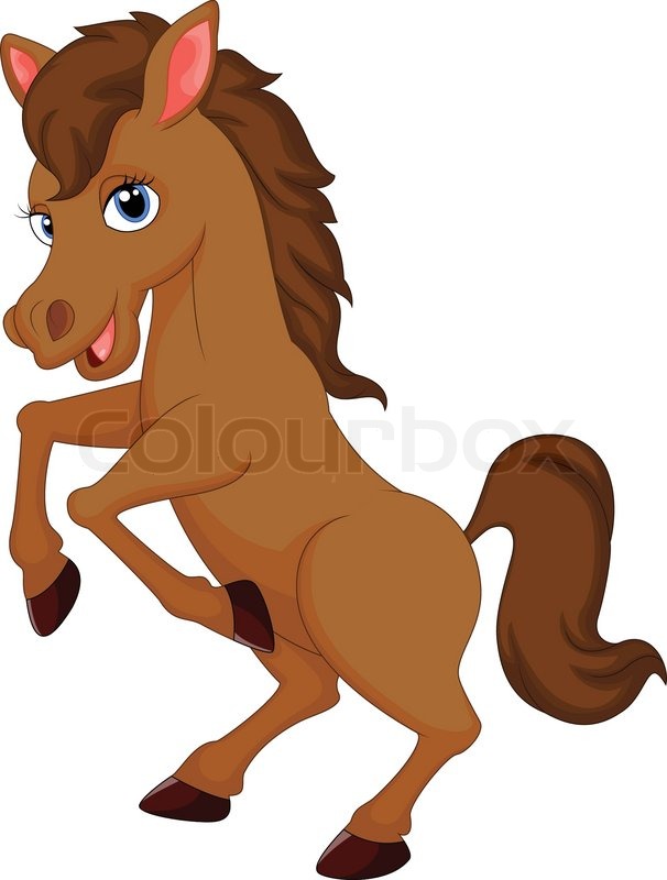 606x800 Vector Illustration Of Cute Horse Stock Vector Colourbox