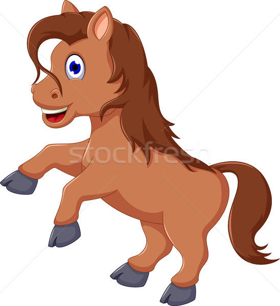 548x600 Cute Horse Cartoon Running Vector Illustration Sujono Sujono