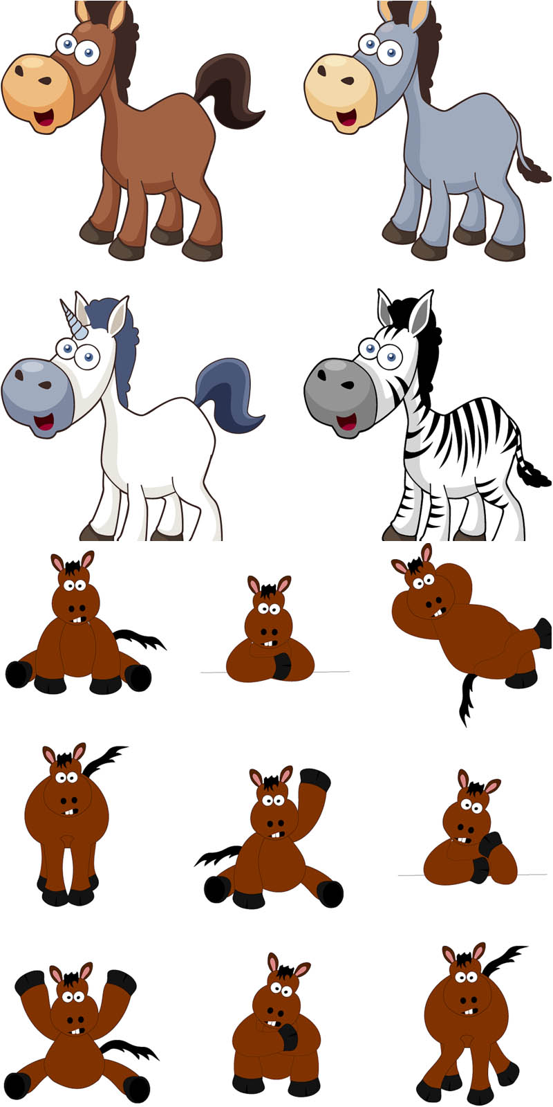 800x1600 Cartoon Horse Vector Vector Graphics Blog