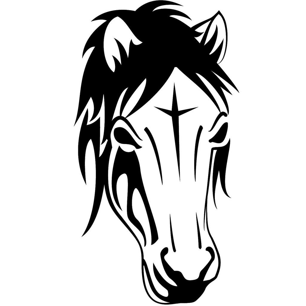 1024x1024 Images For Gt Horse Face Clip Art Black And White Drawings