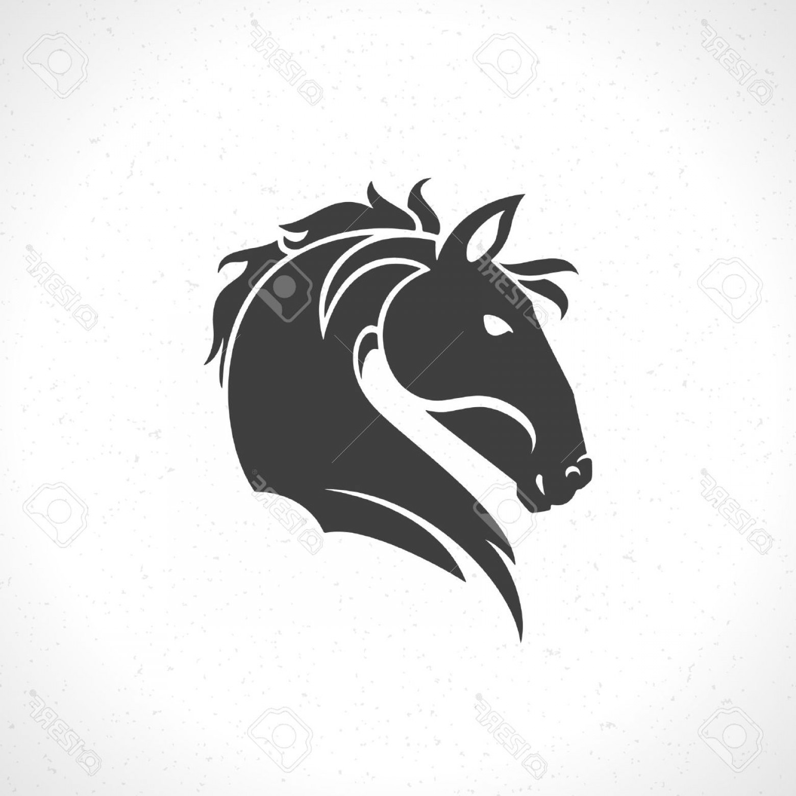 1560x1560 Photostock Vector Horse Face Icon Emblem Template Mascot Symbol