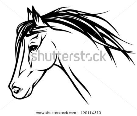 450x380 Running Horse Head