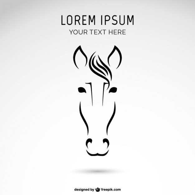 626x626 Horse Face Logo Template Free Vector