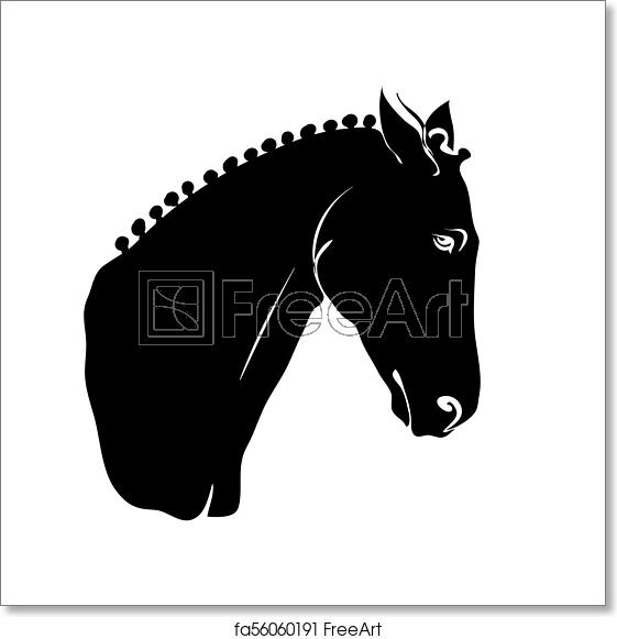 Horse Head Silhouette Vector at Vectorified.com | Collection of Horse ...