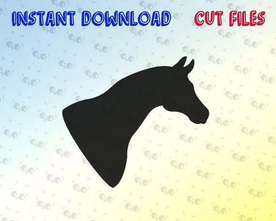 570x456 Horse Vector Horse Head Silhouette Beautiful Cut Etsy