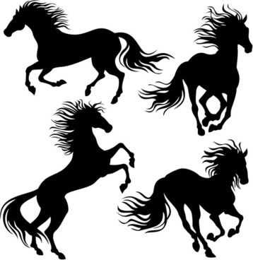 358x368 Horse Head Silhouette Free Vector Download