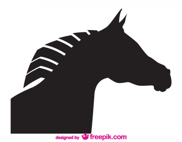 626x488 Wild Horse Head Silhouette Vector Free Download