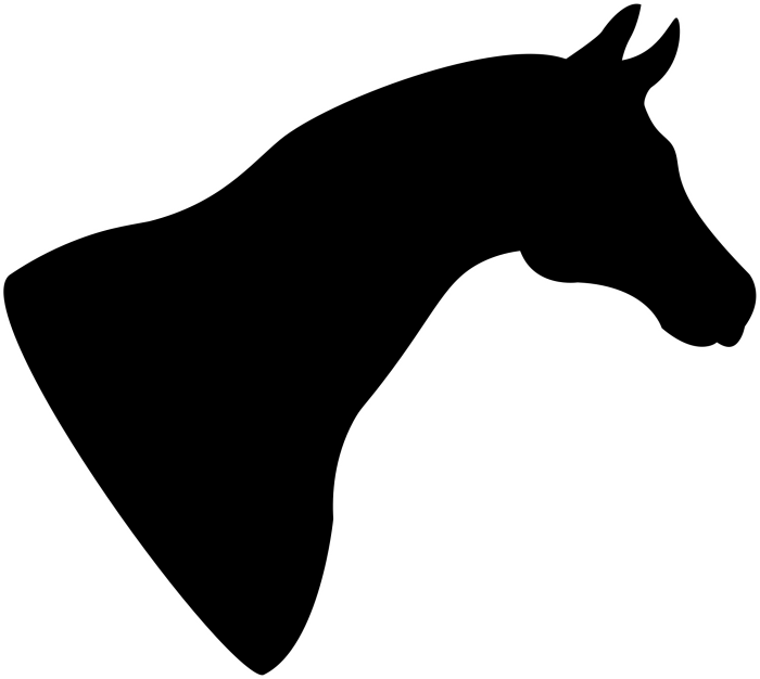 Horse Head Silhouette Vector at Vectorified.com | Collection of Horse ...