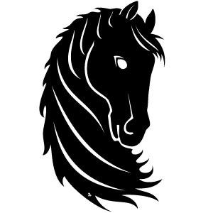 300x300 Black Horse Head Vector Free Vectors Ui Download